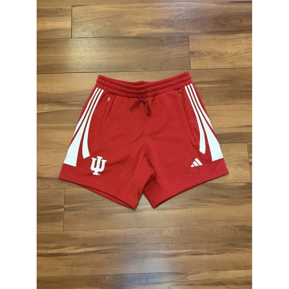 NWT Adidas Indiana Hoosiers IU Chapter Shorts Red NCAA KB5897 Men's Size Small S